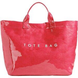 Women's PVC Tote Shoulder Handbags Fall Fashion MEDIUM PINK Kraft Paper Tote Bag